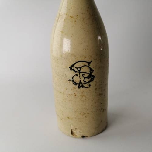 Large Original Glazed P. Sullivan Beaconsfield Herb Beer Stoneware Bottle!!!