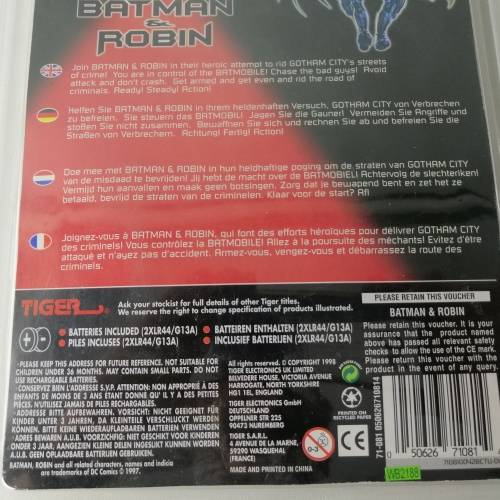 Original Sealed 1998 Tiger Batman and Robin LCD Game!!