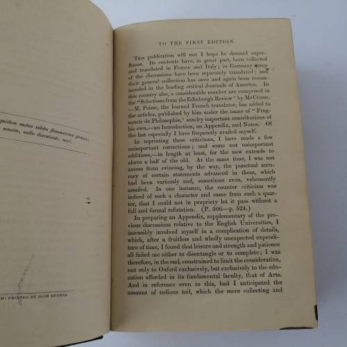Foil on Leather Covered 1853 Discussions On Philosophy and Literature!!!