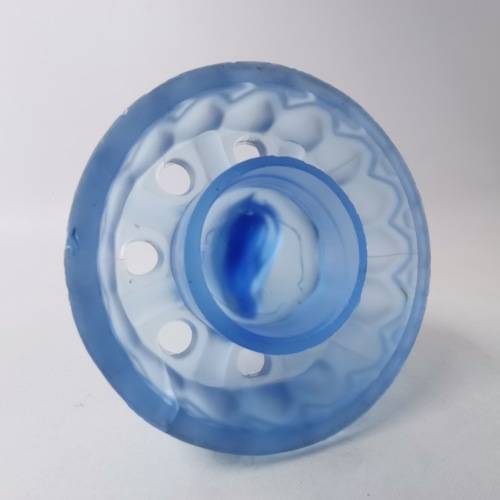 Vintage Powder Blue Glass Art Deco Styled Statue!!!