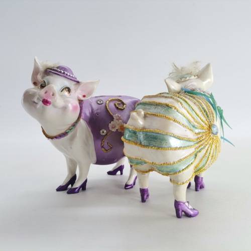 Shopping Piggy Ladies Savings Banks!!! Bid For Both!!!