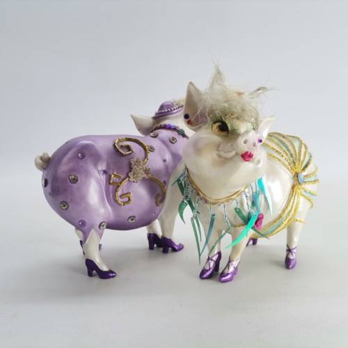 Shopping Piggy Ladies Savings Banks!!! Bid For Both!!!