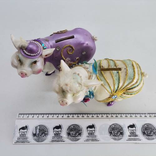 Shopping Piggy Ladies Savings Banks!!! Bid For Both!!!