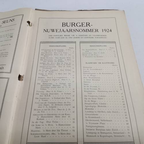 RARE!!! Large 1924 Burger Nuwejaarsnommer - Pierneef Cover!!!