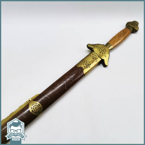 Original Shaolin/Wushu Sword In Steel Brass and Wood!!! 100cm Long!!!
