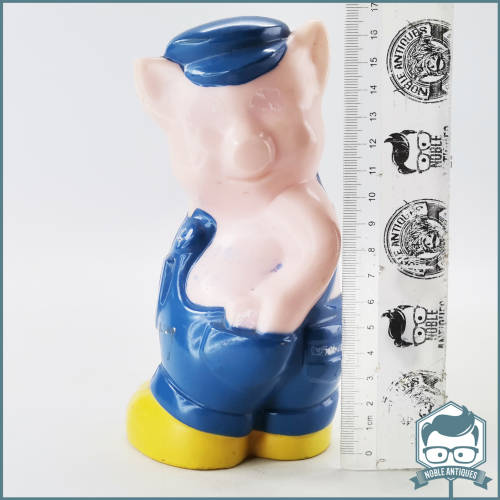 Vintage Hard Plastic Volkskas Denim Save Money Box!!!