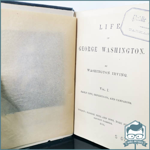 1885 - Life of George Washington by Washington Irving Vol 1-4!!!
