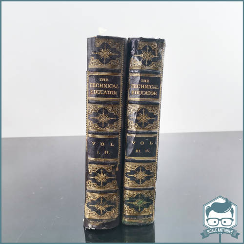 Two Large 1870 Technical Education Encyclopedia`s!!!