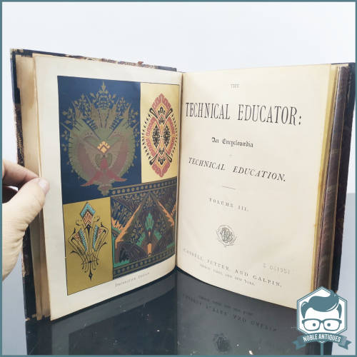 Two Large 1870 Technical Education Encyclopedia`s!!!