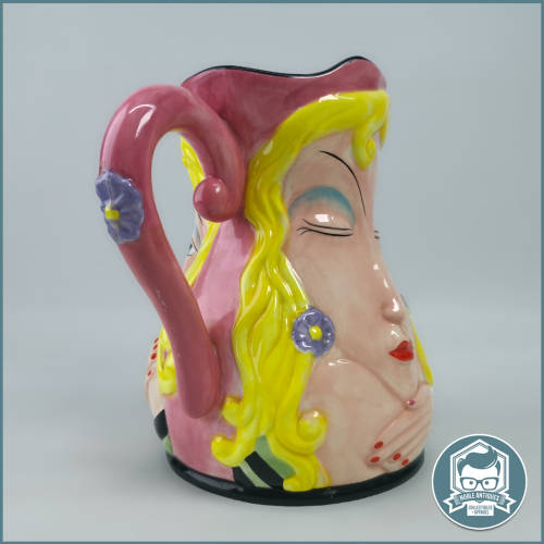 Large Glazed Ceramic Double Faced Water Jug!!! 250mm Tall!!!