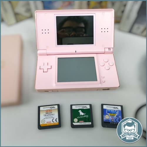 Working Pink Nintendo DS With All Accessories, Games and Parts Device!!!