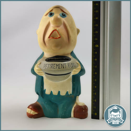 Vintage Artmark Retirement Fund Ceramic Money Bank !!!