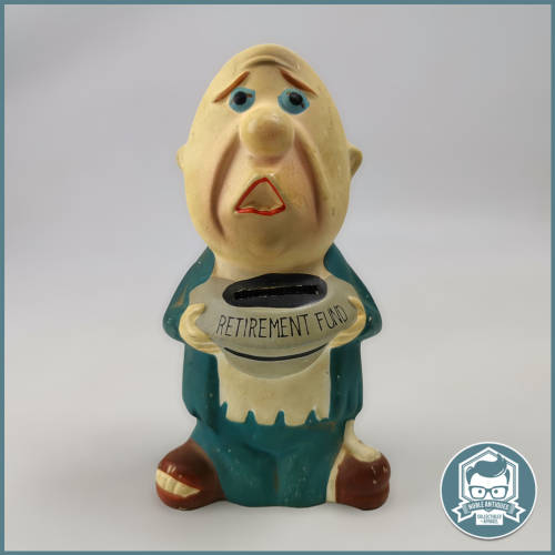 Vintage Artmark Retirement Fund Ceramic Money Bank !!!