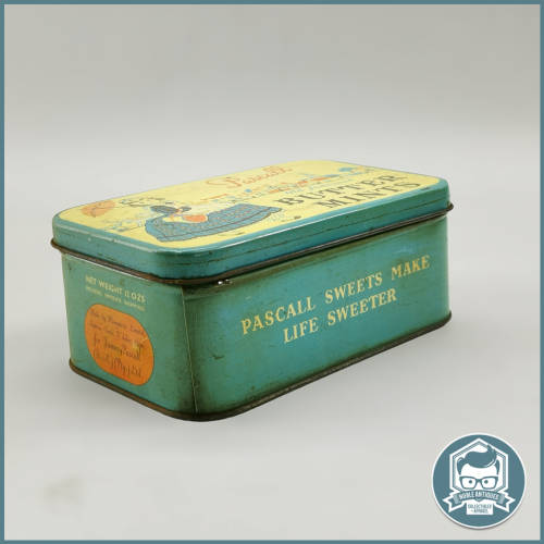 Vintage Pascall Old fashioned BUTTER MINTS Collectible Tin!!!