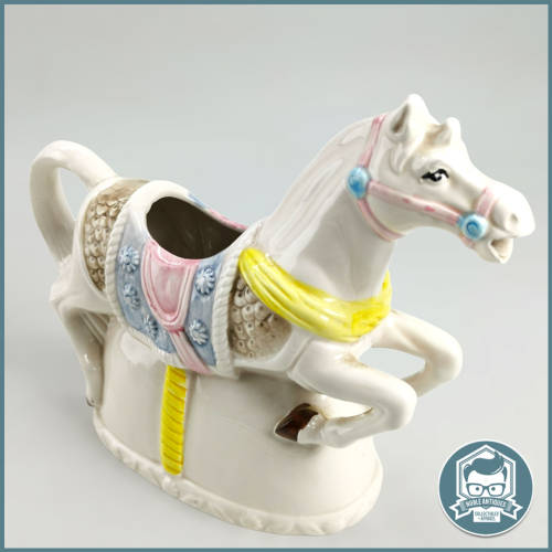 Glazed Porcelain  Heritage Mint Carousel Horse Milk jug!!!