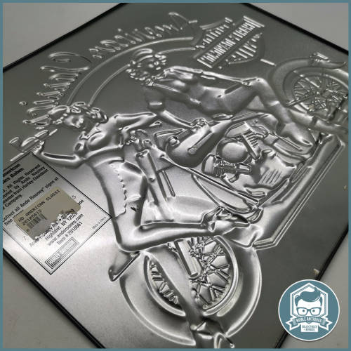 Original Embossed Harley Davidson American Classic Pin Up Girl Metal Sign!!!