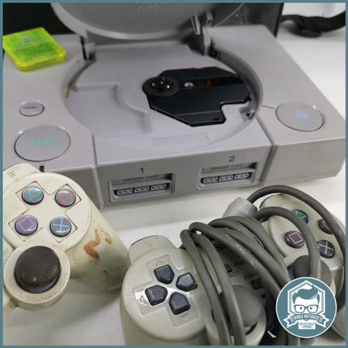 Original Vintage Working PlayStation One, Controllers and bag!!!