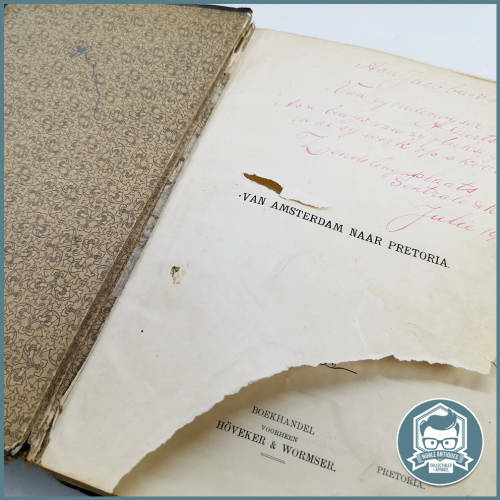 Leather Bound 1900`s Van Amsterdam naar Pretoria. Acht Maanden in Zuid-Afrika!!!