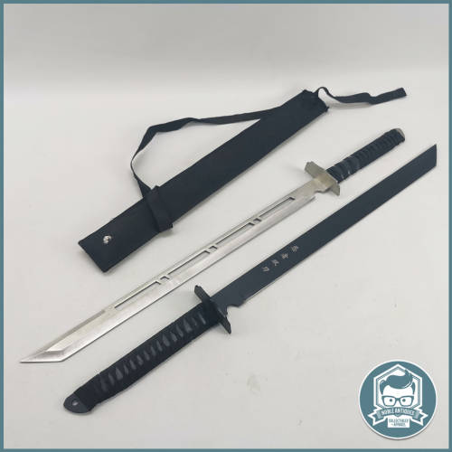 Silver and Black Super Sharp Twin Tanto Ninja Swords!!!