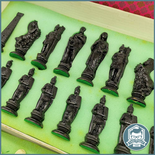Large Vintage, Boxed Complete Roman Chess Set!!!