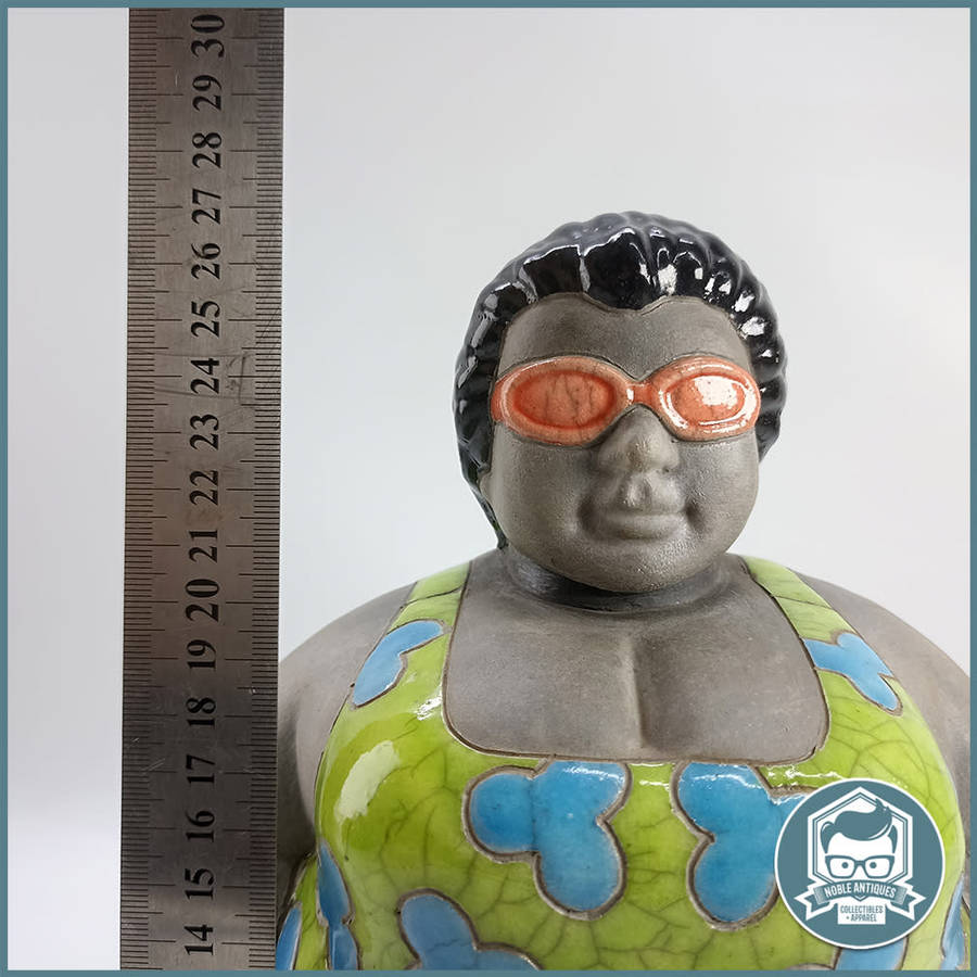 Large Raku South Africa Ms Potbelly Swimmer!!!