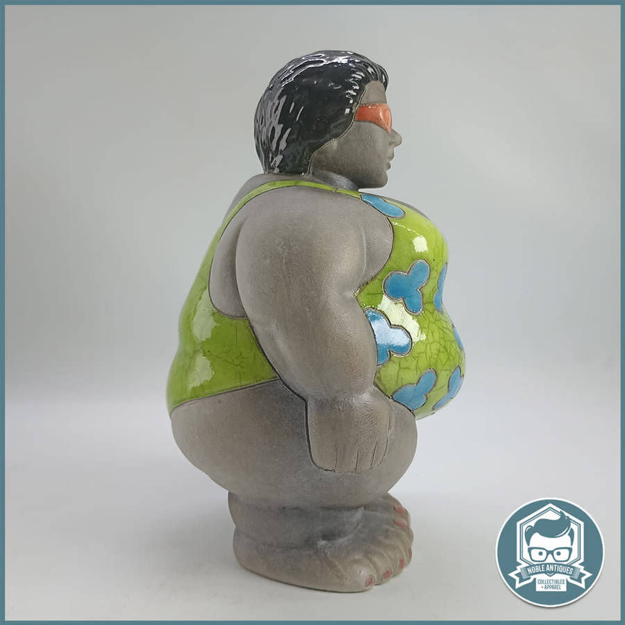 Large Raku South Africa Ms Potbelly Swimmer!!!