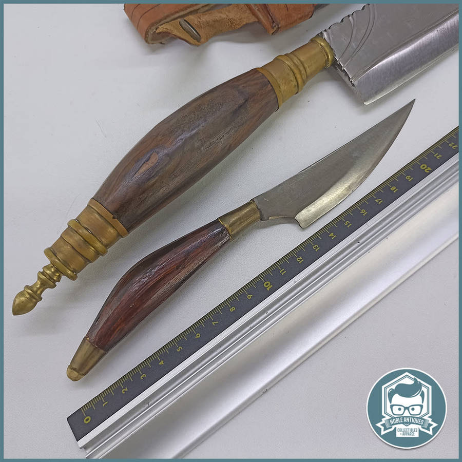 LARGE Hand Forged Double Dagger and Leather Sheathe !!!