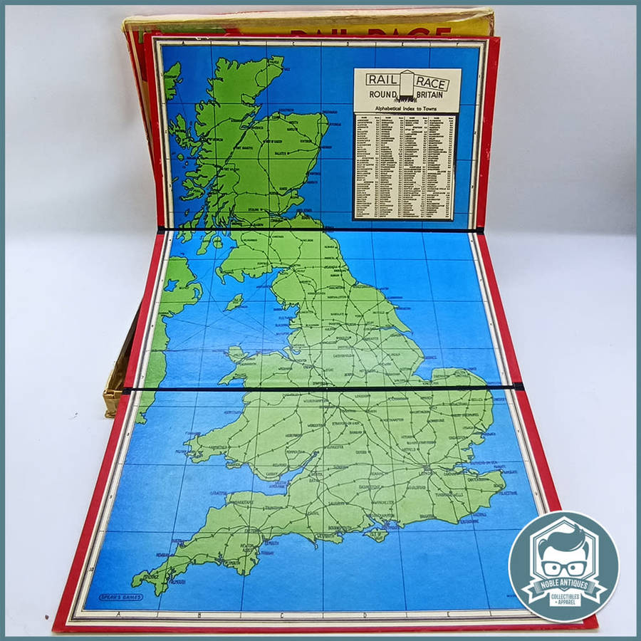 VINTAGE RAIL RACE A NOVEL TRAVELLING GAME - Boxed 1946!!!