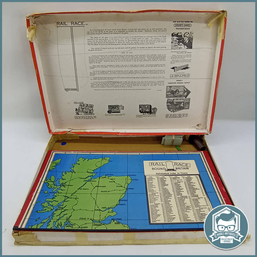 VINTAGE RAIL RACE A NOVEL TRAVELLING GAME - Boxed 1946!!!