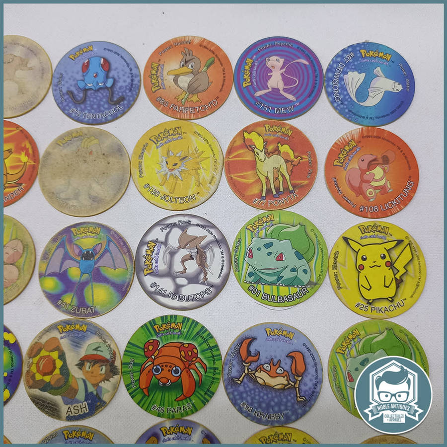 Vintage ORIGINAL Pokémon Tazo`s and Card Collection, Bid For All!!!
