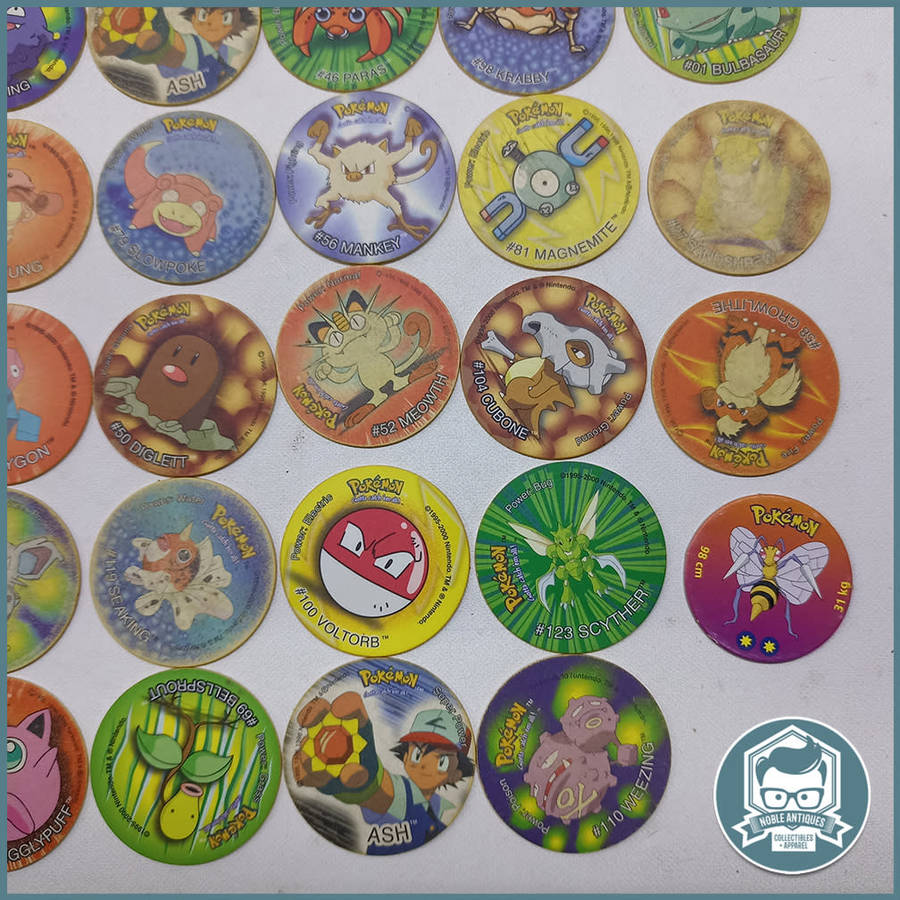 Vintage ORIGINAL Pokémon Tazo`s and Card Collection, Bid For All!!!