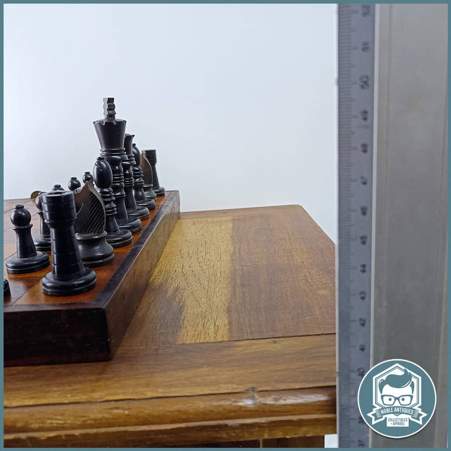 FANTASTIC!!! Hand Crafted Wood and Brass Hinge Chess Table and Travel Table!!! 60cmx50cmx35cm
