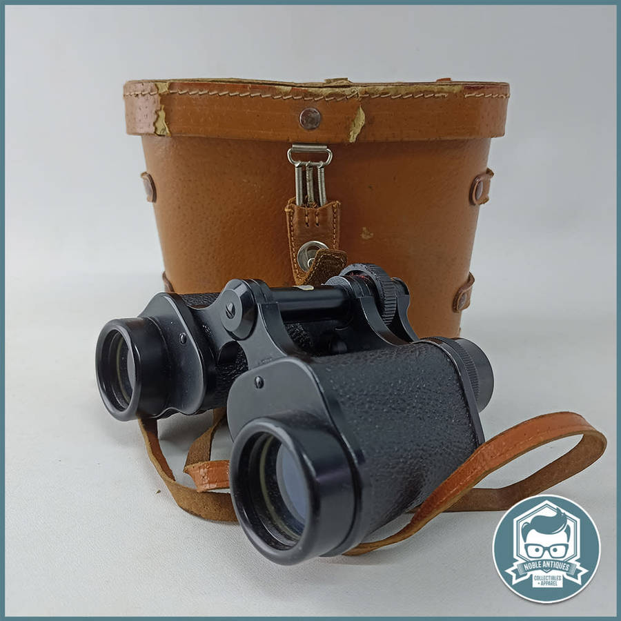 Vintage CROWN COATED OPTICS 8 X 30 Binoculars With Leather case!!!