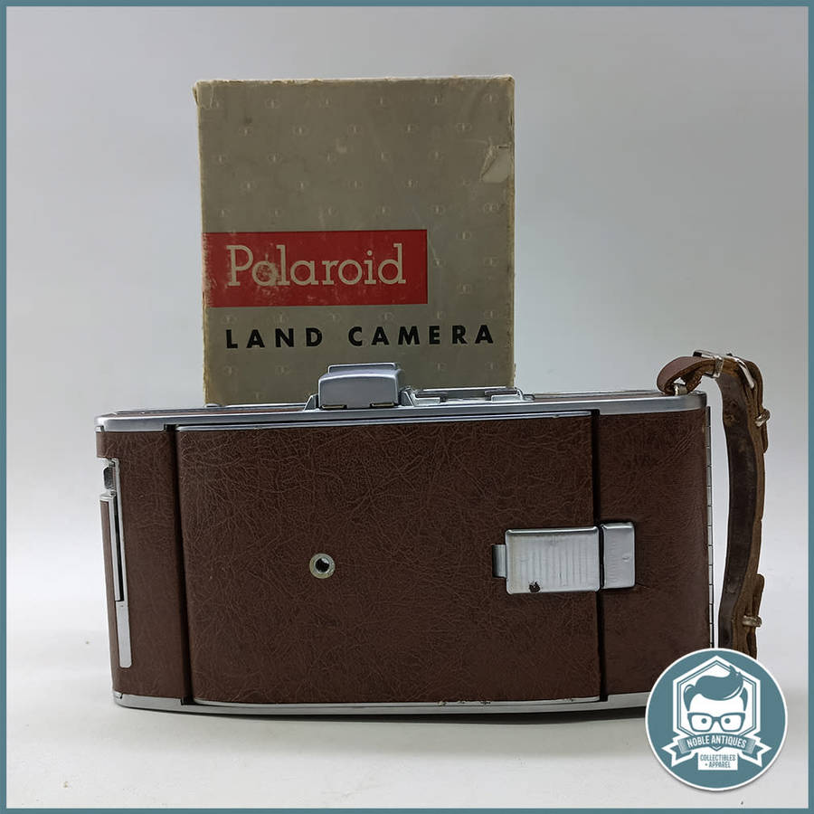 Large Original Vintage 1950`s Boxed Polaroid Model 95 First Speedliner Land Instant Film Camera!!!