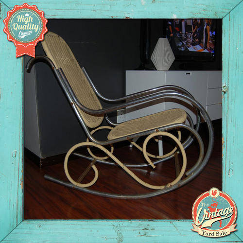 Vintage Cane & Chrome Rocking Chair!!!!