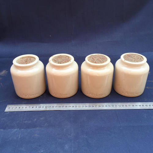 COLLECTION OF STONEWARE LABLAGNY CONTAINERS
