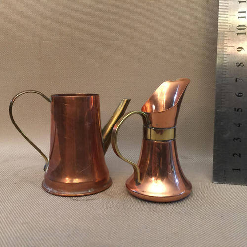 Miniature Copper Tea Pot and Jug