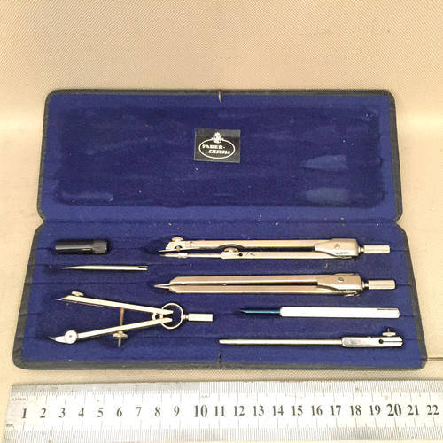 VINTAGE GERMAN FABER CASTELL PROTRACTOR SET (COMPLETE)
