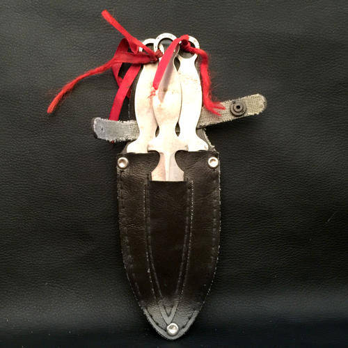 Three Throwing Knives In Satchel
