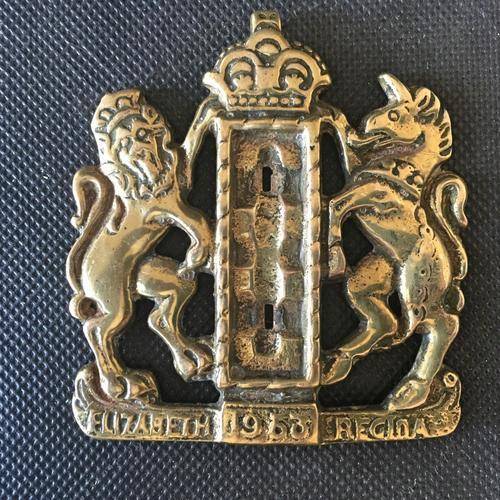 Solid Brass English Commemorative Plaque