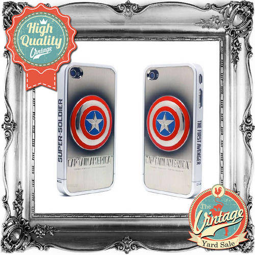 Captain America iPhone 4 Case - Cool Marvel Electroplate Metal