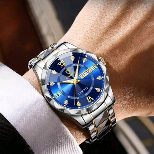 Stainless steel men wrist watch