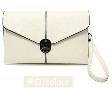 Fashion big envelope handbag. White color.Delivery only start 5 Sep 2017.