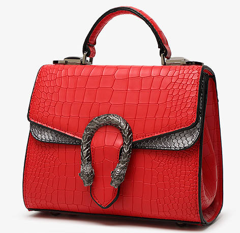 Snake pattern fashion bag. Red color. Stock in ZA.