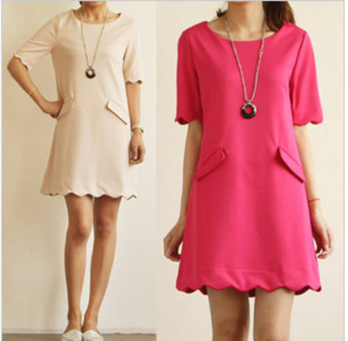 ro brand, autumn thick flounce frillery loose dress, Rose color size M, Khaki color size L