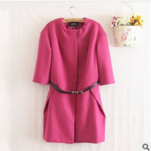Middle length sleeve wool coat. with belt. Size 32. Shipping R30