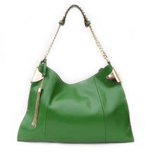 Genuine leather G 1970 vintage retro chain women handle bag. green color, Stock in ZA.