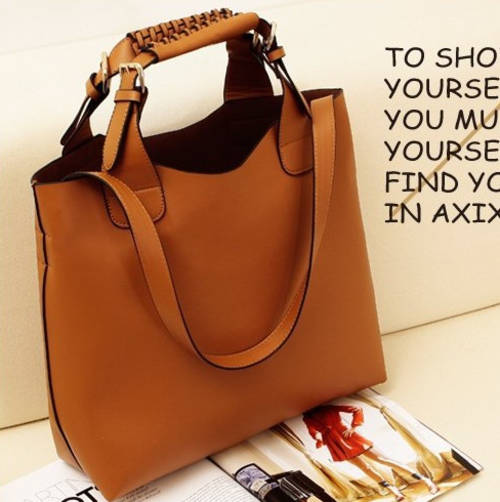 Classic ladies big size handbag. Brown color. Stock in ZA