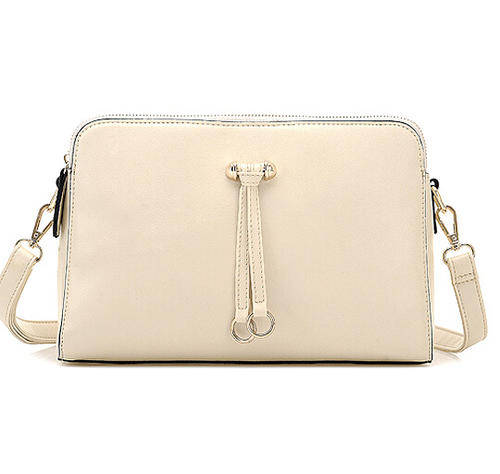 Retro leisure use ladies shoulder bag, handbag. Rice color
