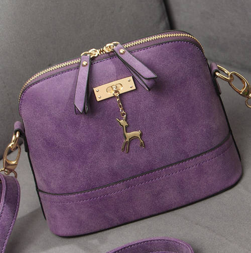 Nubuck ladies strape bag. Purple color. Stock in ZA, no custom fee